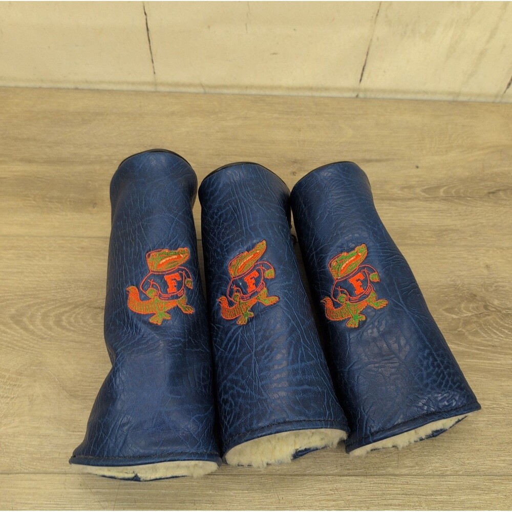 Vintage Set Of 3 Florida Gators Golf Club Headcovers 1, 3 & X Belding Sports